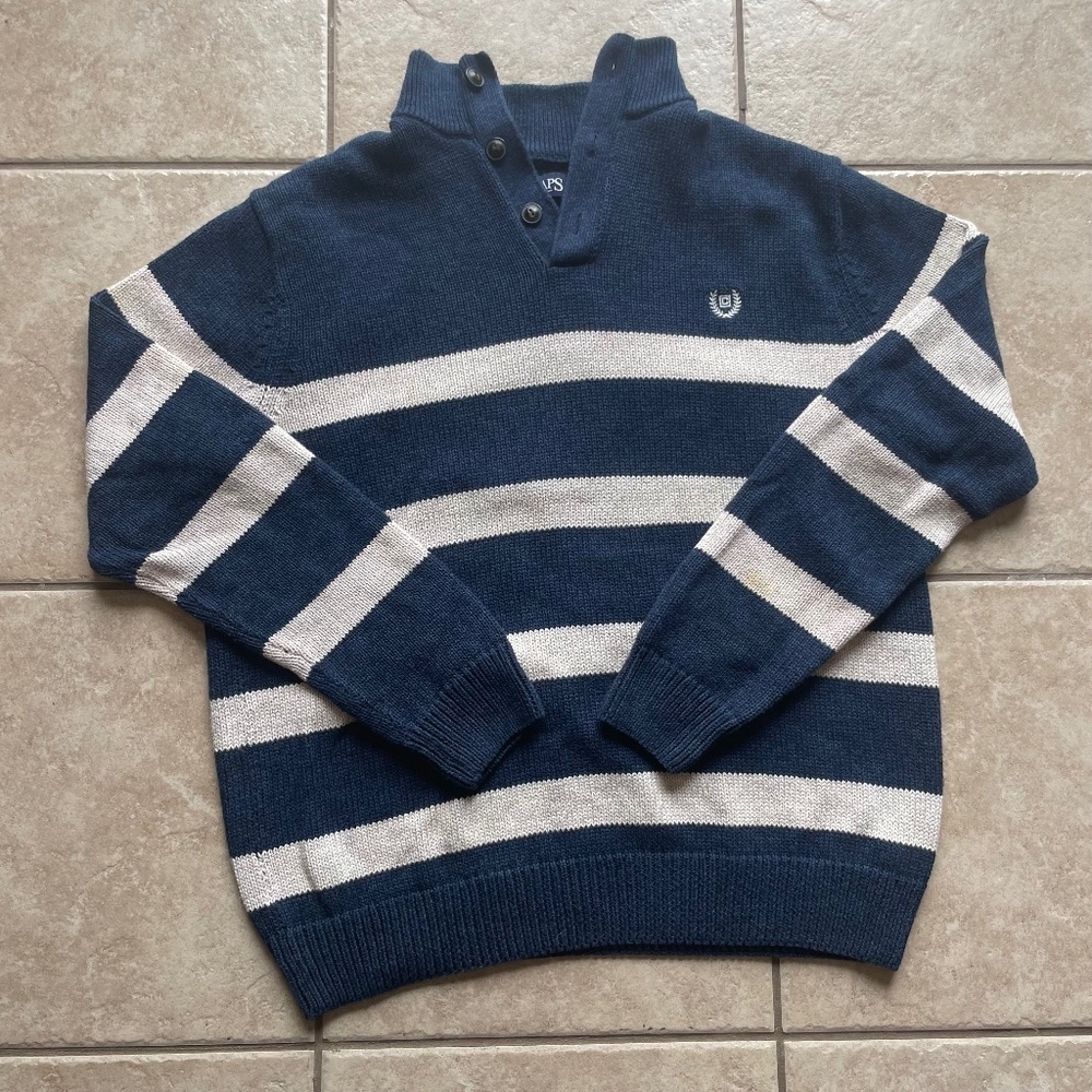 Vintage Chaps Striped  Knit Sweater